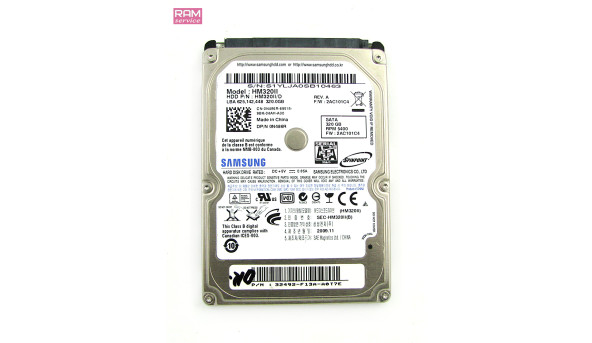 Жорсткий диск HDD, для ноутбука, 320GB, SATA, 2,5", Toshiba, Hitachi, Western Digital, Seagate, Б/В