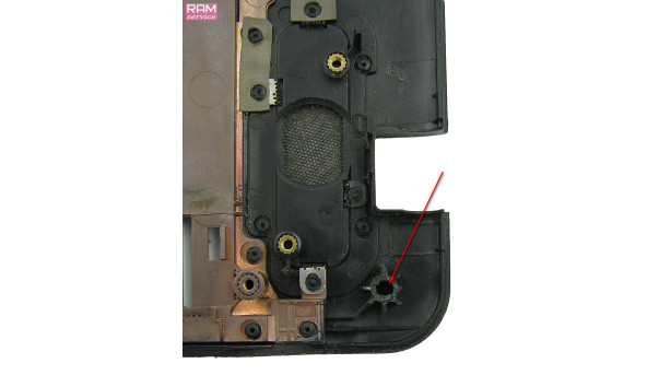 Середня частина корпуса, для ноутбука, Toshiba Satellite A660, 16", AP0CX000A00, Б/В, Є пошкодження кріплень (фото)