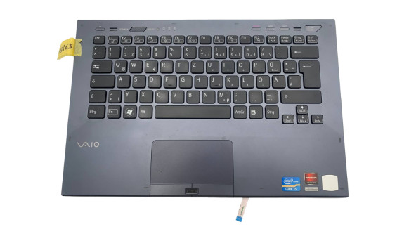 Средняя часть корпуса, для ноутбука, с клавиатурой, Sony Vaio PCG-41218M, 13.3" 9Z.N6BLF.101 Б/У