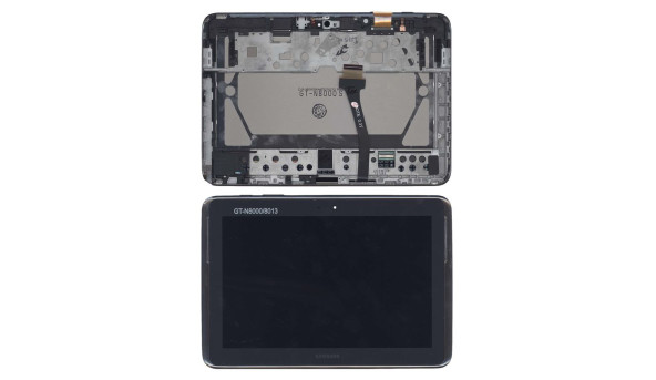 Матрица с тачскрином (модуль) для Samsung Galaxy Note 10.1" N8000 черный с рамкой