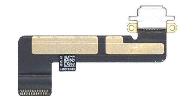 Шлейф с разъемом питания (Dock Connector Charger Flex) для Apple IPad mini белый, Шлейф питания iPad mini