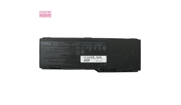 Батарея, акумулятор, DELL KD476, DELL Inspiron 6400, Li-ion Battery, 5200mAh, 85Wh, 11.1V,  Б/В, робоча, 10% зносу
