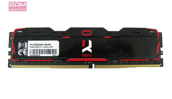 Оперативна пам'ять Goodram, DDR4-3000, 8192MB, PC4-24000, IRDM X Red (IR-XB3000D464L16S/8G), НОВА