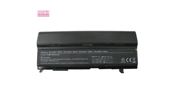 Батарея, акумулятор, rechargeable Toshiba PA3399U-1BRS, для A100-181, A100-259, A100-551, A100-662, A100-717, A100-720, Li-ion Battery, 8800mAh, 10.8V, Б/В, робоча, 80% зносу