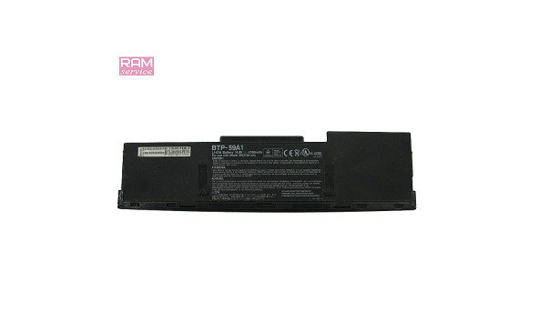 Батарея, акумулятор, ACER btp-59a1, для Aspire 1360, 1520, 1610, 1620, 1660, Li-ion Battery, 4300mAh, 14.8V, Б/В, робоча, 10% зносу