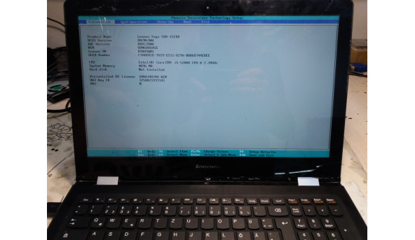 Материнська плата для ноутбука Lenovo Yoga 500-15IBD 5B20H91245 Б/В