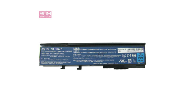 Батарея, акумулятор, Acer GARDA31, для ACER Aspire 5590, 5560, 5550, 5542, 5541,  5540  Li-ion Battery, 4000mAh, 11.1V, Б/В, робоча, 10% зносу