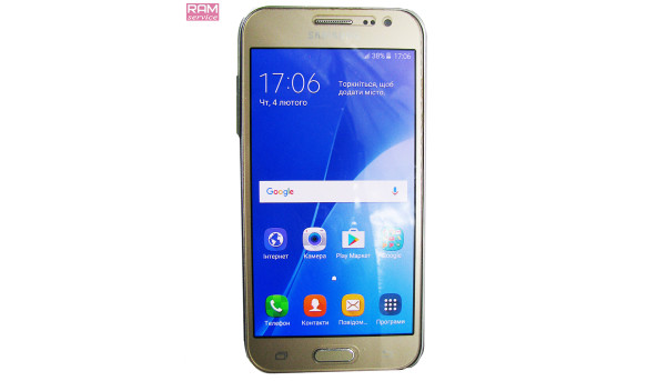 Смартфон, Samsung Galaxy- J2, (SM-J200H), 4.7", Samsung Exynos 3475, ОЗУ 1 ГБ, 8 ГБ, основна 5 Мп, фронтальна 2 Мп, Android 5.1.1, Б/В - 49838