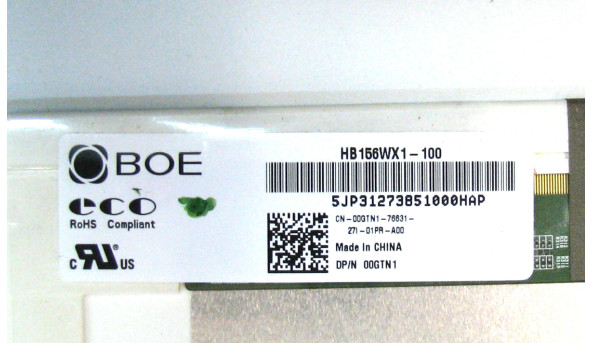 Матриця HB156WX1-100 BOE 15.6" HD 1366x768 LED 40 pin socket normal Б/В