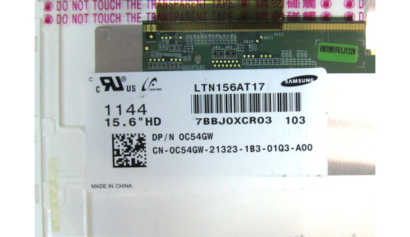 Матрица LTN156AT17-103 Samsung LCD 15.6" HD 1366x76 40 pin матовая Б/У - 498767