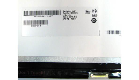 Матрица B133XTN01.3 LCD 13.3" HD 1366x768 Matte 30 pin Б/У - 499107