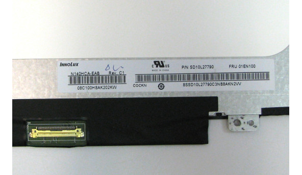 Матриця N140HCA-EAB InnoLux LCD 14.0"FHD 1920x1080 Matte 30 pin IPS Б/В