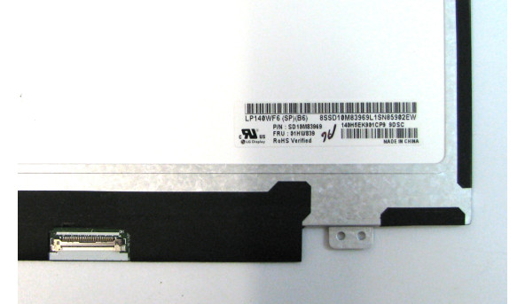 Матрица LP140WF6(SP)(B6) LG Display LCD 14.0" FHD 1920x1080 Matte 30 pin IPS Б/У - 499115