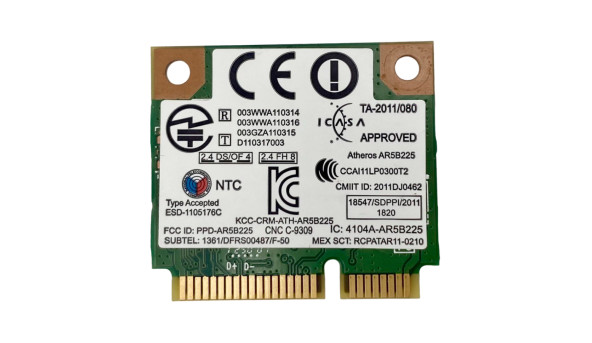 Адаптер wi-fi знятий з ноутбука Sony Vaio SVE15 SVE151 PCG-81412M T77H281.02 LF AR5B225 (AR5B225) Б/В - 499418