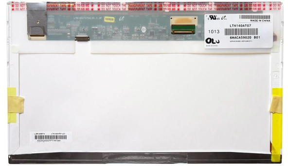 Матрица для ноутбука 14,0", Normal (стандарт), 40 pin (снизу слева), 1366x768, Светодиодная (LED), без крепления, глянцевая, Samsung, LTN140AT07