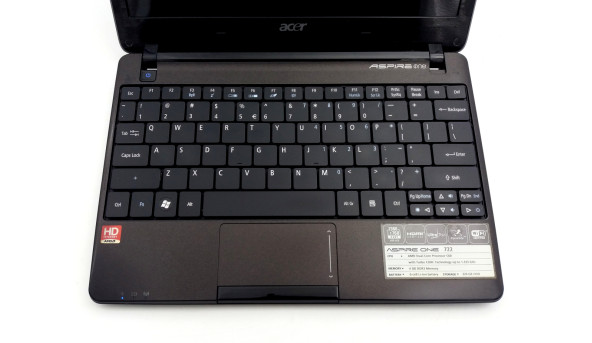Нетбук Acer Aspire One 722 AMD C-60 4 GB RAM 320 GB HDD [11.6"] - нетбук Б/В