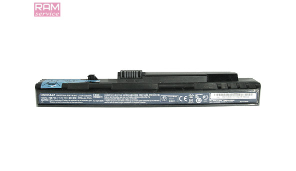 Батарея, акумулятор, Acer UM08A41 для Aspire D150-1044, D150-1125, D150-1165, D150-1197, D150-1322, Li-ion Battery, 2200mAh, 11.1V, Б/В, робоча, 20% зносу - 50235