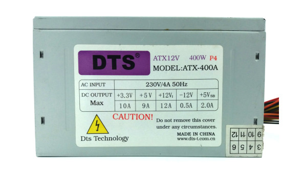 Блок живлення DTS ATX-400A 400W В/Б у хорошому робочому стані