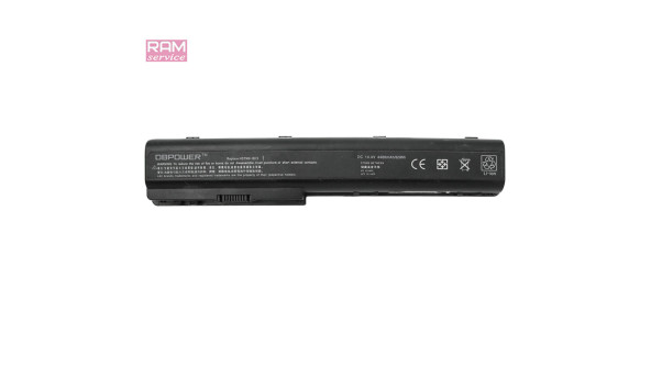 Батарея, акумулятор, HSTNN-IB75, до ноутбуків, HP Pavilion dv7, 1000 Series, 1100 Series, 1200 Series, Li-ion Battery, 4400mAh, 14.4V, Б/В, робоча, 20% зносу