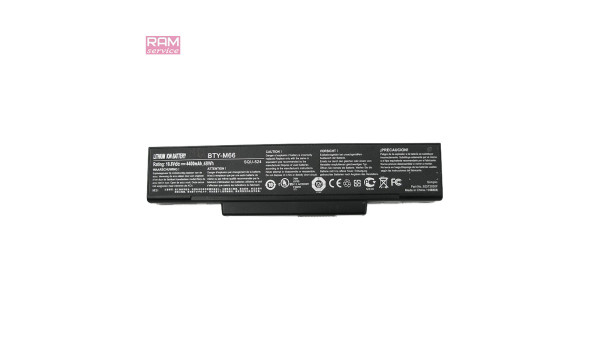 Батарея, акумулятор, MSI BTY-M66, для MSI CR400, CR420, CX420, EX400, EX460, Li-ion Battery, 4400mAh, 10.8V, Б/В, робоча, 80% зносу