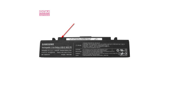 Батарея, акумулятор, Samsung AAA-PB2NC6B, для Samsung R60, M60, P460, R40, P50, R65, R41, R45, R58, Li-ion Battery, 5200mAh, 11.1V, Б/В, робоча, 10% зносу. Незначне пошкодження корпусу (фото)