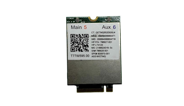 Додаткова плата 4G WWAN M2 модуль  150M HP Zbook 15 G3  HP EliteBook 840 G3 745 G3 840 G4  (796927-001) Б/В