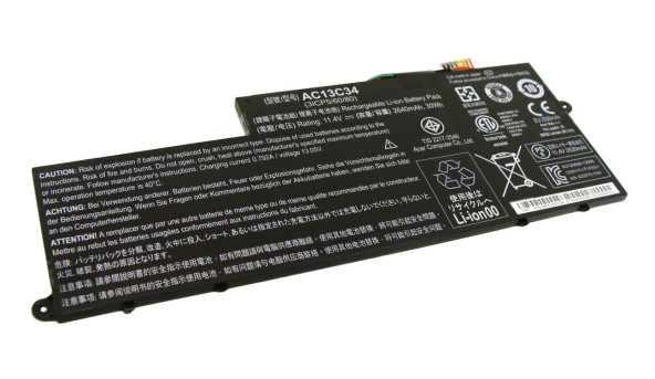 Аккумуляторная батарея для ноутбука Acer AC13C34 Aspire E3-112 11.4V Black 2640mAh Orig