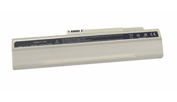 Аккумуляторная батарея для ноутбука Acer UM08A73 Aspire One 11.1V White 5200mAh OEM