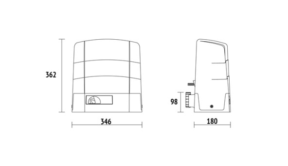 G30/1804 электромеханический привод 230В для откатных ворот до 1800 кг Roger Technology - 564717