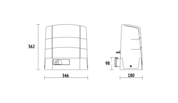 G30/1804 электромеханический привод 230В для откатных ворот до 1800 кг Roger Technology - 564717