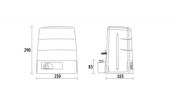 KIT BM30/300/HS Комплект скоростного откатного бесщеточного электромеханического двигателя для ворот до 400 кг Roger Technology - 564729