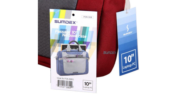 Сумка для ноутбука Sumdex Сумка для ноутбука PON-308RD бордово-серая 10'' - 564869
