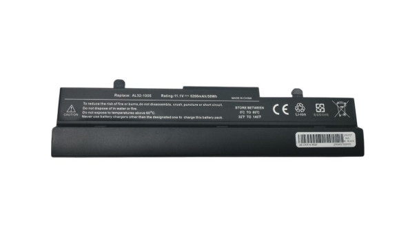 Акумулятор для ноутбука Asus AL31-1005 EEE PC 1005HA 10.8 В Black 5200 мАг OEM