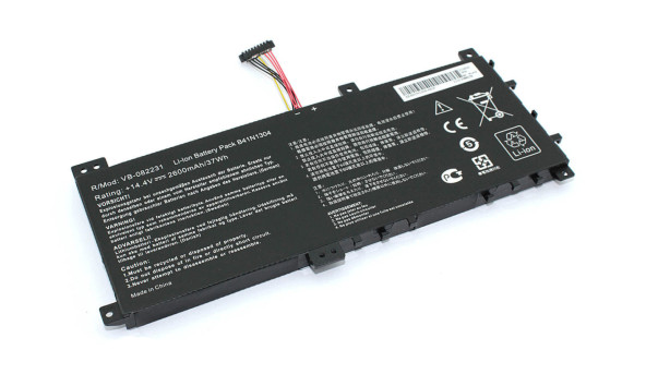 Аккумуляторная батарея для ноутбука Asus B41N1304 Asus VivoBook V451 14.4V Black 2600mAh OEM