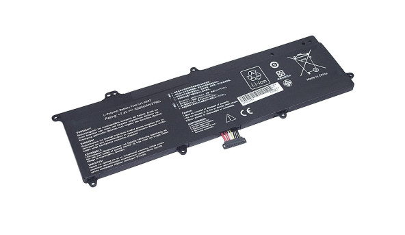 Акумулятор для ноутбука Asus C21-X202 X202 7.4 В Black 5000 мАг OEM