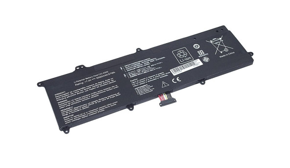 Аккумуляторная батарея для ноутбука Asus C21-X202 X202 7.4V Black 5000mAh OEM