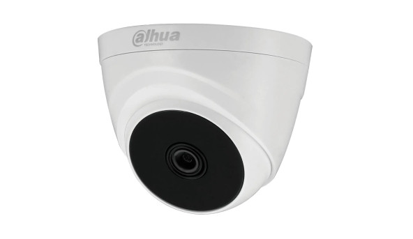 HD-CVI відеокамера купольна Dahua DH-HAC-T1A21P (3.6) White