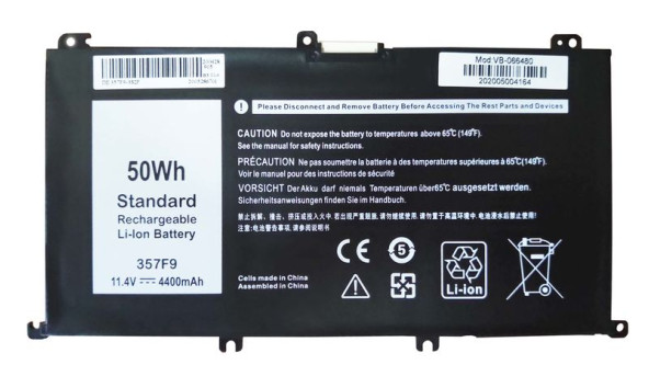 Аккумуляторная батарея для ноутбука Dell 357F9 Inspiron 15 7000 11.4V Black 5200mAh OEM