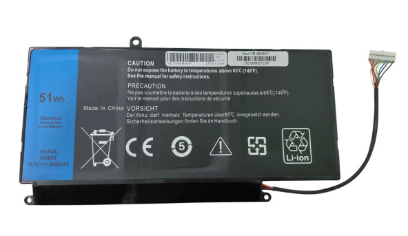 Акумулятор для ноутбука Dell VH748 Vostro 5560 11.1 В Black 4600 мАг OEM