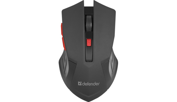 Мишка Defender Accura MM-275, бездротова, 6 кн. до 1600 dpi, червоний