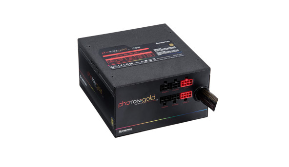 БЖ 750W Chieftec PHOTON GOLD GDP-750C-RGB, 140 mm RGB Fan, >90%, Modular, Retail Box - 566272