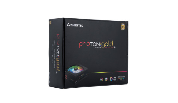БЖ 750W Chieftec PHOTON GOLD GDP-750C-RGB, 140 mm RGB Fan, >90%, Modular, Retail Box - 566272