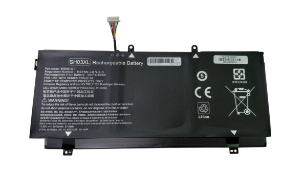 Акумулятор для ноутбука HP SH03 Spectre X360 11.55 В Black 5013 мАг OEM