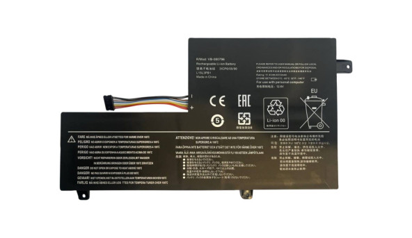 Акумулятор для ноутбука Lenovo L15L3PB1 IdeaPad 320S-14IKB 1470 11.4 В Black 4510 мАг OEM