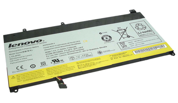 Аккумуляторная батарея для ноутбука Lenovo-IBM L12L4P62 IdeaPad U430 Touch 7.4V Black 7100mAh Orig