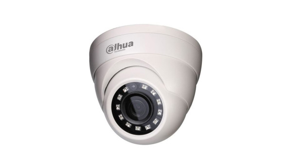 HD-CVI відеокамера купольна Dahua DH-HAC-HDW1200RP (3.6) White