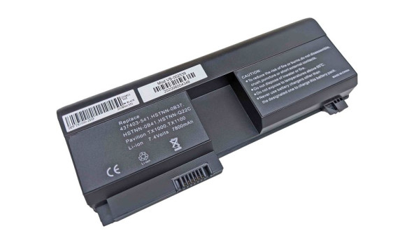 Посилена батарея для ноутбука HP Compaq HSTNN-OB37 Pavilion TX1000 7.4V Black 7800mAh OEM