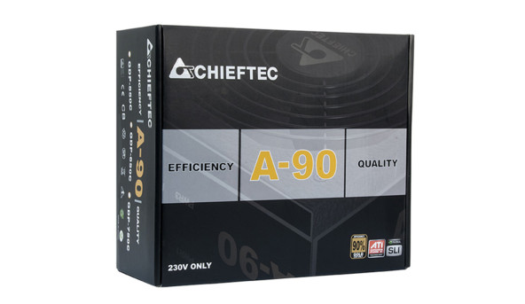 БЖ 550W Chieftec A-90 GDP-550C 140 mm, >90%, Modular,  Retail Box
