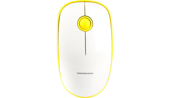 Мишка  Modecom MC-WM112, бездротова, 3кн., 1600dpi, біло-жовта - 567917
