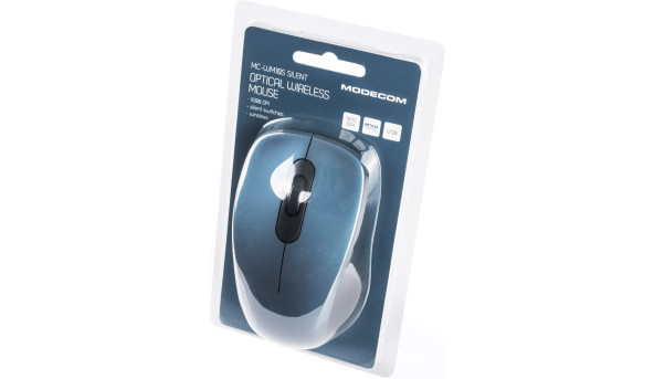 Мишка Modecom  MC-WM10S, бездротова, 3кн., 1600dpi, Silent, синя - 568146